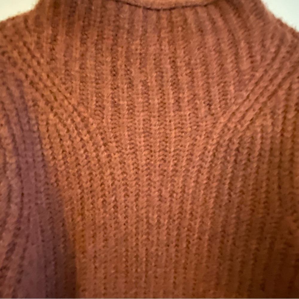 Madewell Rust Mock Turtle Knit Sweater size small - Picture 4 of 8